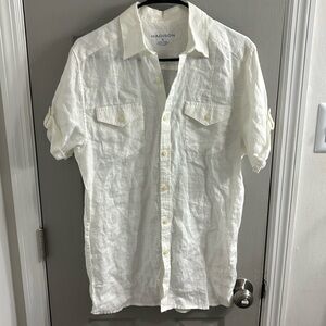 Madison Button-Up Shirt, size small, white